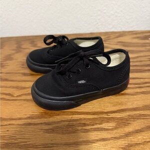 Vans Black Canvas Sneakers with Waffle Outsole